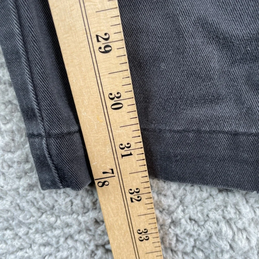 Polo Ralph Lauren Pants Mens 36 Black Andrew Pant Pleated Chino Cotton Frayed